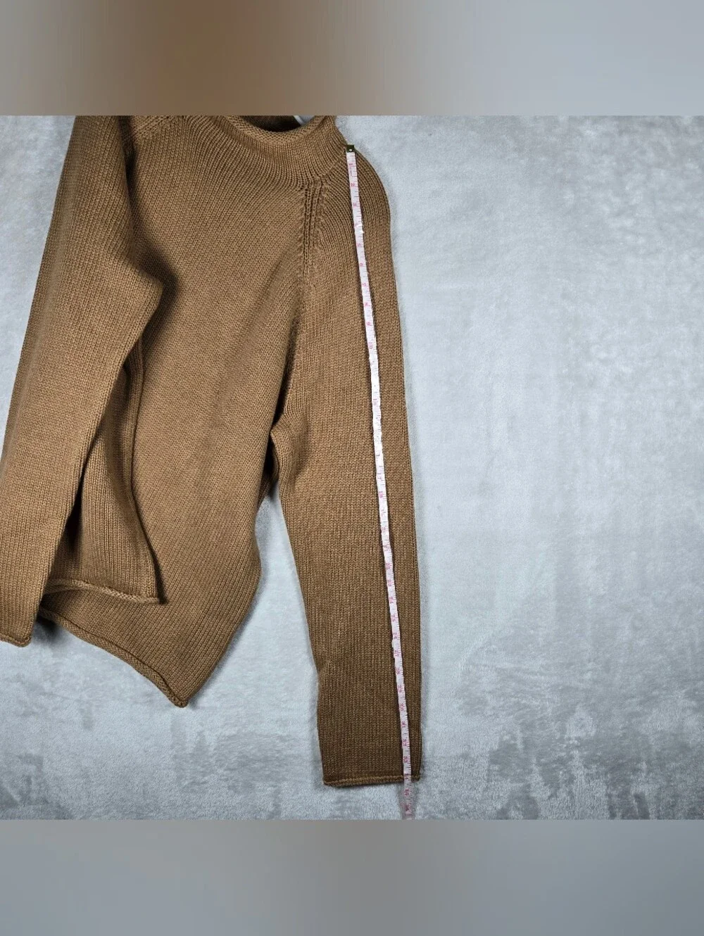 J Crew 1988 Rollneck Sweater Mens XL Dark Khaki Tan Cotton Solid NWT Minimalist